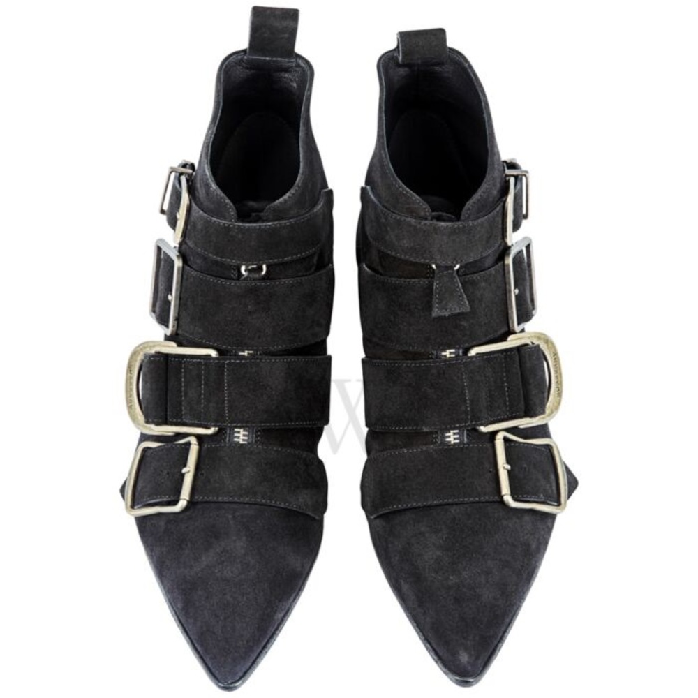 NWB Burberry ladies black buckled ankle boot size 35 - Picture 4 of 15